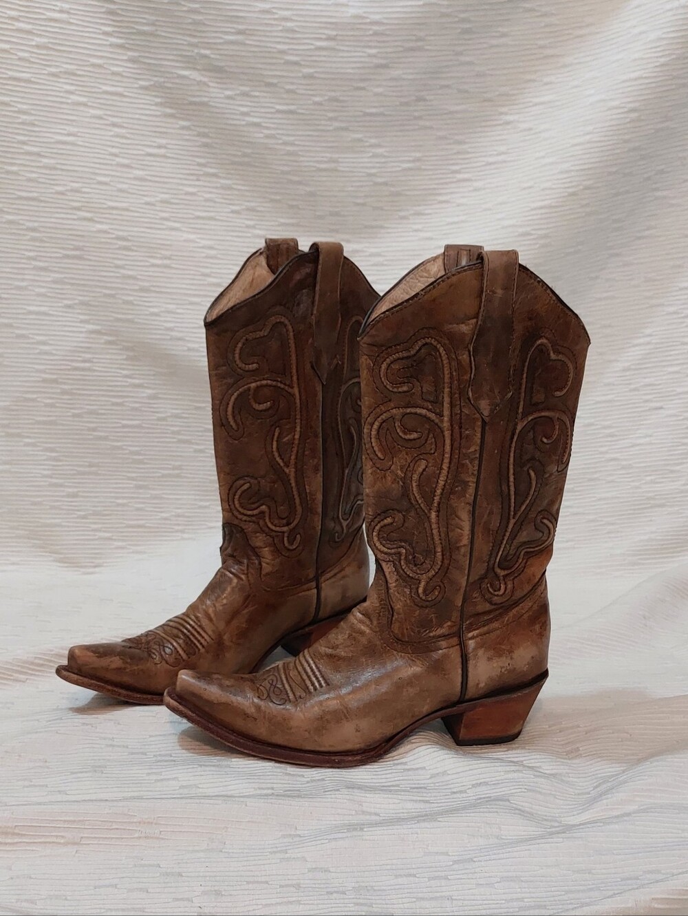 Circle G Brown Embroidered Western Cowgirl Boots Size 10